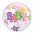 Balão de Festa Bubble 22" 56cm - Baby Girl - 01 Unidade - Qualatex - Rizzo Balões - Imagem 1