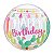 Balão de Festa Bubble 22" 56cm - Happy Birthday Lhama - 01 Unidade - Qualatex - Rizzo Balões - Imagem 1