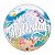 Balão de Festa Bubble 22" 56cm - Happy Birthday Sereia - 01 Unidade - Qualatex - Rizzo Balões - Imagem 1