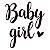Transfer Para Balão Lettering Preto - Baby Girl - 01 Unidade - Cromus Balloons - Rizzo Balões - Imagem 1