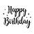 Transfer Para Balão Lettering Preto - Happy Birthday Estrela - 01 Unidade - Rizzo - Imagem 1