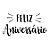 Transfer Para Balão Lettering Preto - Feliz Aniversário - 01 Unidade - Rizzo - Imagem 1