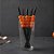 Canudo Decorativo Abóbora de Halloween - Preto - 22cm - 5 unidades - Rizzo - Imagem 1