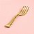 Garfo Sobremesa Descartável Design Gold - Dourada - 13cm - 8 unidades - Rizzo - Imagem 1