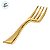 Garfo Sobremesa Descartável Design Gold - Dourada - 13cm - 8 unidades - Rizzo - Imagem 3