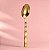 Colher Refeição Descartável Design Gold - Dourado - 18cm - 8 unidades - Rizzo - Imagem 1