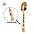 Colher Refeição Descartável Design Gold - Dourado - 18cm - 8 unidades - Rizzo - Imagem 3