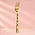 Garfo Refeição Descartável Design Gold - Dourado - 18,5cm - 8 unidades - Rizzo - Imagem 1