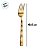 Garfo Refeição Descartável Design Gold - Dourado - 18,5cm - 8 unidades - Rizzo - Imagem 4