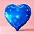 Balão de Festa Metalizado 10" 25x37cm - Coração Azul - 6 unidades - Rizzo - Imagem 1