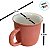 Caneca de Porcelana - Rosa Escuro - 140ml - 1 unidade - Rizzo - Imagem 3