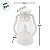 Mini Lampião Decorativo com Led - Branco - 5x9x4cm - 1 unidade - Rizzo - Imagem 3