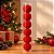 Bolas de Natal em Tubo - Vermelho - Veludo, Lisa e Gomo - 8cm - 6 unidades - Cromus - Rizzo - Imagem 1