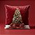 Almofada de Natal com Cardone - Árvore de Natal - Vermelho - 43x43cm - 1 unidade - Rizzo - Imagem 1