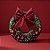 Almofada de Natal com Cardone - Formato Guirlanda com Aplique de Laço Vermelho - 40x40cm - 1 unidade - Rizzo - Imagem 1