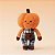 Abóbora de Pelúcia com Macacão Xadrez - Laranja -  13x23x12cm - Halloween - 1 unidade - Rizzo - Imagem 1