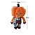 Abóbora de Pelúcia com Macacão Xadrez - Laranja -  13x23x12cm - Halloween - 1 unidade - Rizzo - Imagem 5