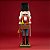 Boneco Soldado Quebra Nozes de Madeira - Placa "Christmas" - Vermelho e Azul - 38cm - 1 unidade - Rizzo - Imagem 1