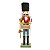 Boneco Soldado Quebra Nozes de Madeira - Placa "Christmas" - Vermelho e Azul - 38cm - 1 unidade - Rizzo - Imagem 2