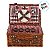 Kit Cesta Pic Nic Para 4 Pessoas - 45x19x30cm com 24 Peças - Marrom/Vermelho - 1 unidade - Cromus - Rizzo - Imagem 3