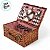 Kit Cesta Pic Nic Para 4 Pessoas - 45x19x30cm com 24 Peças - Marrom/Vermelho - 1 unidade - Cromus - Rizzo - Imagem 8