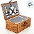 Kit Cesta Pic Nic Para 4 Pessoas - 45x20x30cm com 23 Peças - Marrom - 1 unidade - Cromus - Rizzo - Imagem 5