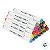 Kit Canetinhas Marcador para Colorir com Estojo - 24 Cores - Ponta Bullet 1mm e Cinzel 6,5mm - 1 unidade - Deli - Rizzo - Imagem 5