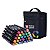 Kit Canetinhas Marcador para Colorir com Estojo - 30 Cores - Ponta Bullet 1mm e Chanfrada 6mm - 1 unidade - Deli - Rizzo - Imagem 3