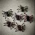 Enfeite Decorativo de Halloween Aranha com Glitter - 7x6cm - 6 unidades - PartiuFesta - Rizzo - Imagem 1