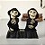 Enfeite Decorativo De Halloween Com Som, Luz e Movimento - Caveiras Mike e Josh - 24x24x15cm - 1 unidade - Cromus -Rizzo - Imagem 1