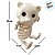 Enfeite Decorativo de Halloween - Esqueleto Ursinho - 12x13x7cm - 1 unidade - Cromus - Rizzo - Imagem 5