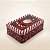 Lata de Natal de Metal com Visor - Vermelha - Noel com Doce e Presente - 13x19x6cm - 1 unidade - Rizzo - Imagem 1