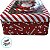 Lata de Natal de Metal com Visor - Vermelha - Noel com Doce e Presente - 13x19x6cm - 1 unidade - Rizzo - Imagem 4