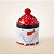Lata de Metal de Natal Redonda - Boneco de Neve com Gorro e Pompom - 9x15x9cm - 1 unidade - Rizzo - Imagem 1