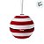 Bola de Natal - Veludo Vermelho e Branco - 12cm - 1 unidade - Rizzo - Imagem 4