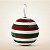 Bola de Natal - Veludo Verde, Branca e Vermelho - 15cm - 1 unidade - Rizzo - Imagem 1