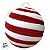 Bola de Natal - Veludo Vermelho e Branco - 15cm - 1 unidade - Rizzo - Imagem 3