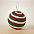 Bola de Natal - Veludo Verde, Branca e Vermelho - 20cm - 1 unidade - Rizzo - Imagem 1