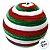 Bola de Natal - Veludo Verde, Branca e Vermelho - 20cm - 1 unidade - Rizzo - Imagem 3