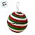 Bola de Natal - Veludo Verde, Branca e Vermelho - 20cm - 1 unidade - Rizzo - Imagem 5