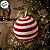 Bola de Natal - Veludo Vermelho e Branco - 20cm - 1 unidade - Rizzo - Imagem 6