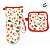 Kit Luva e Pegador Cozinha - Natal - Branca - 25x17cm - 1 unidade - Rizzo - Imagem 2