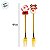 Kit Garfos Para Sobremesa de Natal - Papai Noel e Rena de Natal - 17cm - 2 unidades - Rizzo - Imagem 4