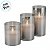 Kit Velas Eletrônicas de Led com Controle Remoto - Vidro Cinza - 3 unidades - Rizzo - Imagem 3