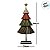 Árvore de Natal de Ferro - Pinheiro Branco, Verde, Vermelho e Preto - 29x66x14cm - 1 unidade - Rizzo - Imagem 6