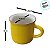 Caneca de Porcelana Personalizado Natal -  Amarelo - 70ml - 1 unidade - Rizzo - Imagem 2