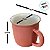 Caneca de Porcelana Personalizado Natal - Rosa Escuro - 140ml - 1 unidade - Rizzo - Imagem 2
