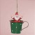 Enfeite Para Pendurar de Natal - Caneca com Papai Noel - 6,5x5,5x4cm - 1 unidade - Cromus - Rizzo - Imagem 1