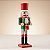 Soldado de Chumbo de Madeira com Bateria - 18cm - Chapéu Vermelho e Roupa Verde Glitter - 1 unidade - Rizzo - Imagem 1