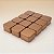 Lata de Metal Quadrada - Bronze - 6x4x6cm - 12 unidades - Rizzo - Imagem 1